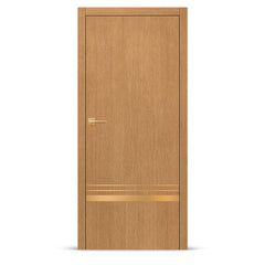 Фурнирана интериорна врата интарзија LUX 118 – брушено злато