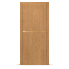 Фурнирана интериорна врата интарзија LUX 114 – брушено злато